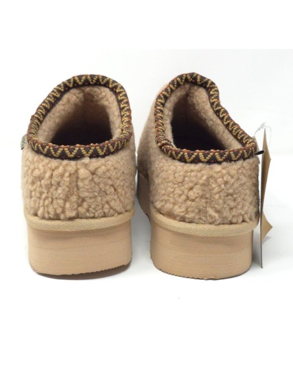 BEARPAW Snuggle Morris Youth Oat Sherpa Platform Clog Size 7Y - Picture 4 of 8
